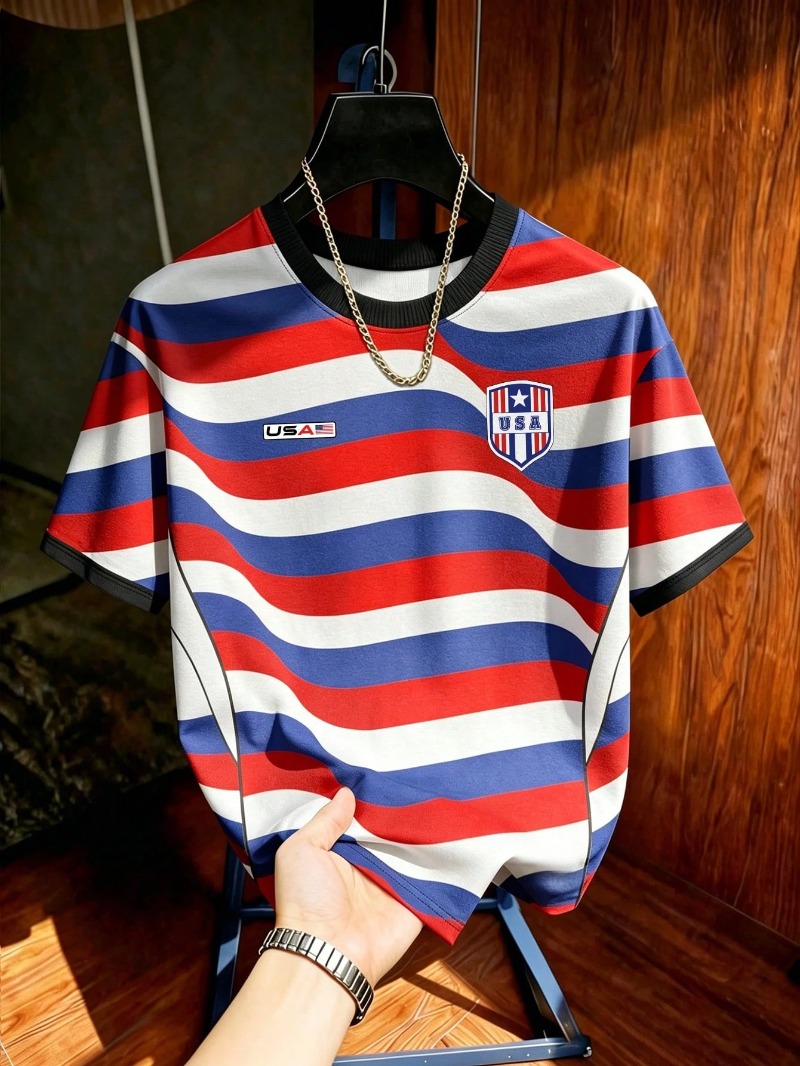 Street Fashion Usa - Camiseta de Futebol Estilo EUA Verão