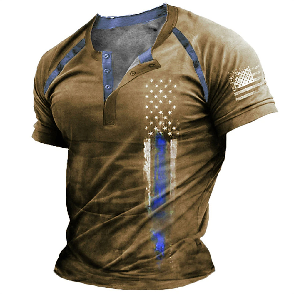 Street Fashion American - Camisa Masculina Engraçada com Estampa 3D