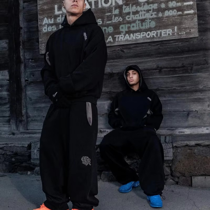 Street Fashion Y2K - Conjunto de Agasalho Masculino de Outono