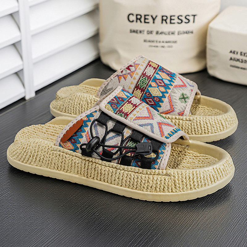 Street Fashion American - Chinelos Masculinos Estilo Europeu e Americano,