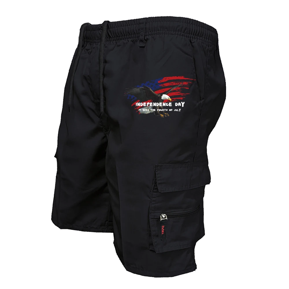 Street Fashion American - Bermudas Cargo Masculinas Estilo Militar com