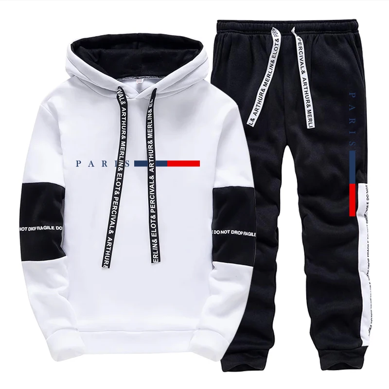 Street Fashion Male - Conjunto Masculino/ Moletom com Capuz/ Calças