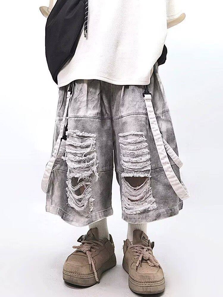 Street Fashion American - Jeans Rasgados Retro Hip-hop Masculinos, Moda