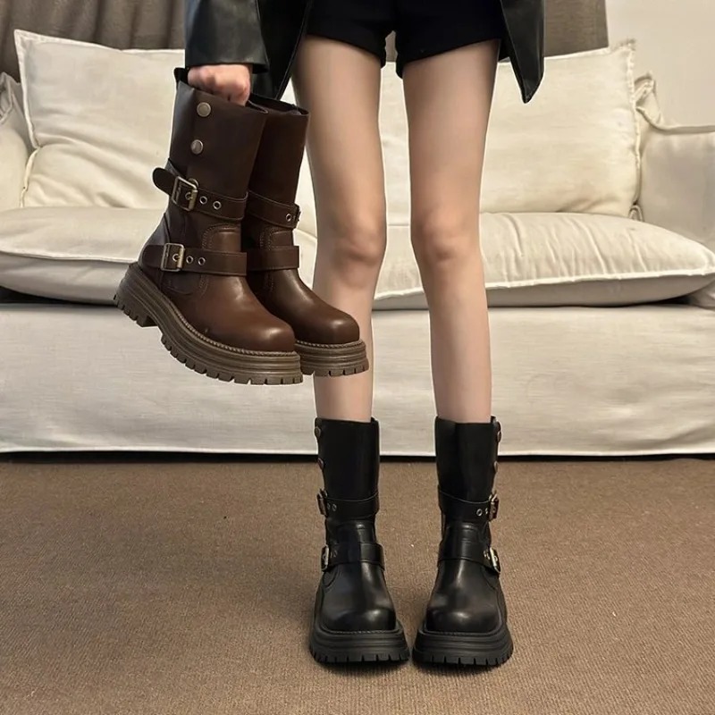 Botas de Tornozelo Retrô Femin - Street Fashion Winter 2026 avaliação e preço