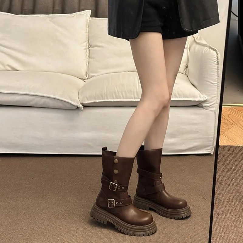 Botas de Tornozelo Retrô Femin - Street Fashion Winter 2026 avaliação e preço