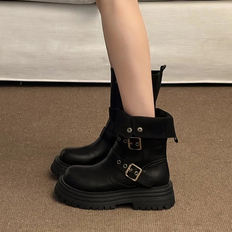 Botas de Tornozelo Retrô Femin - Street Fashion Winter 2026 avaliação e preço