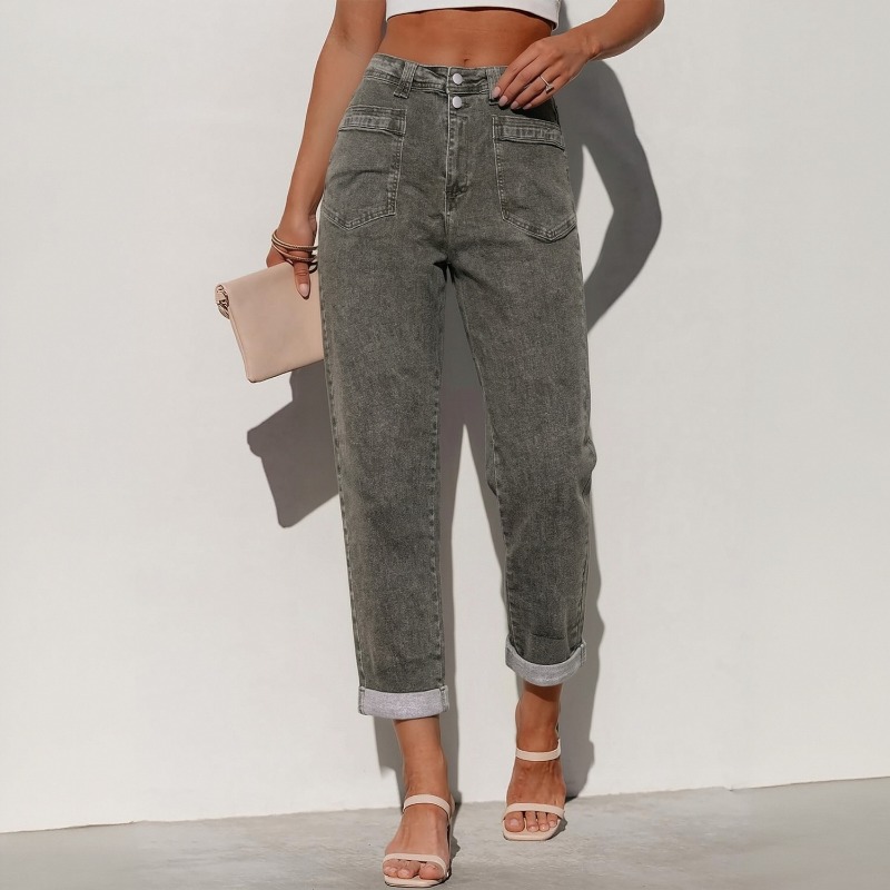 Calças Jeans Flare Retro para  - Street Fashion American avaliação e preço