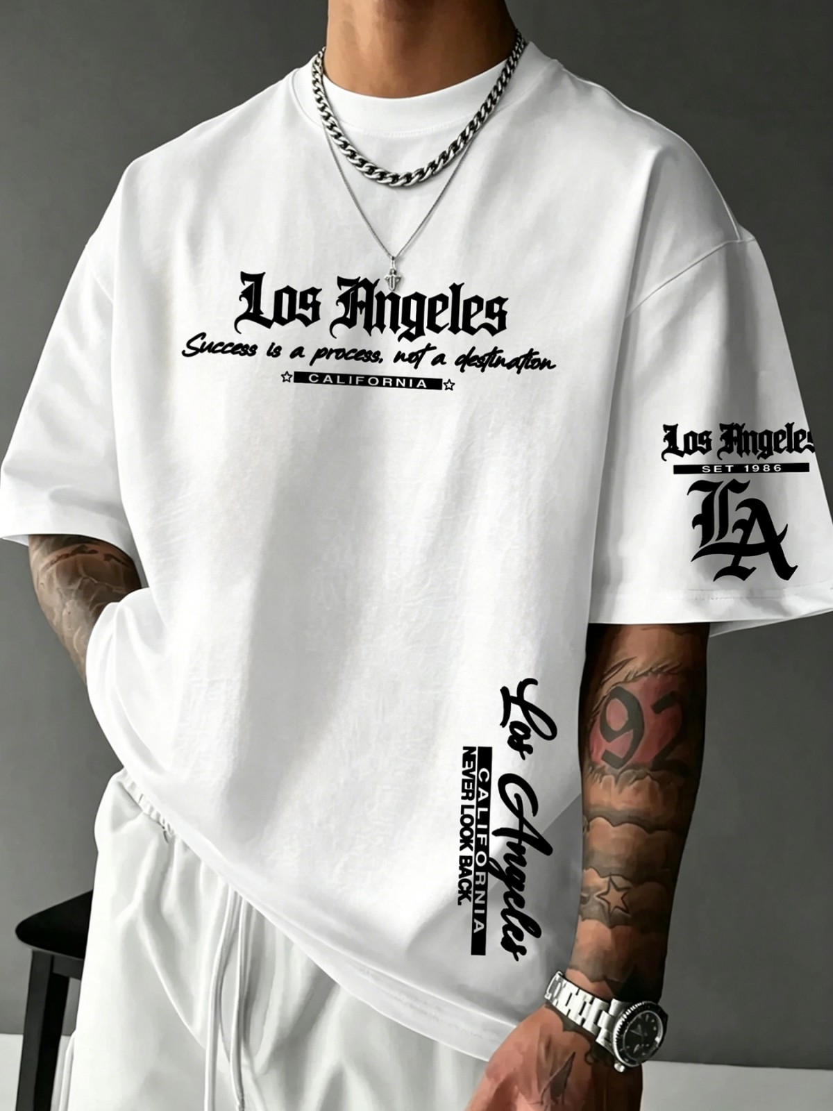 Camiseta Masculina Americana d - Street Fashion Los Angeles avaliação e preço