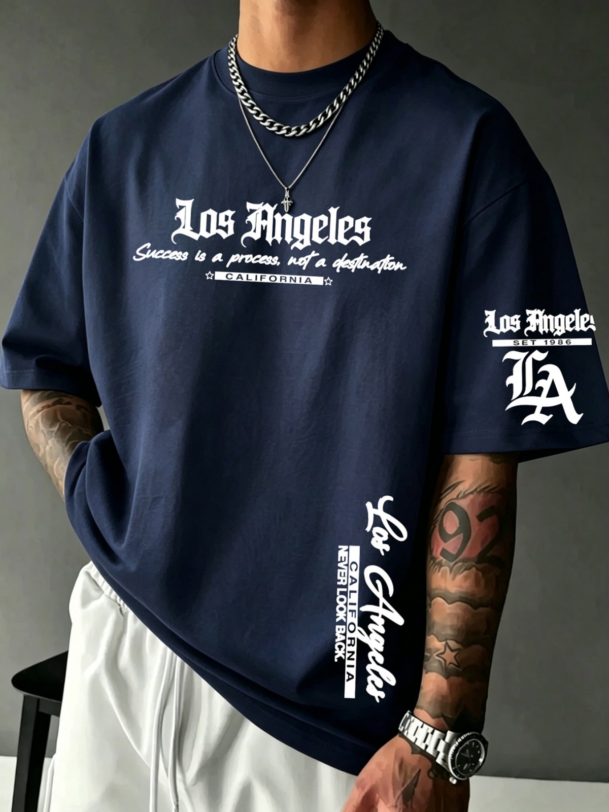 Camiseta Masculina Americana d - Street Fashion Los Angeles avaliação e preço