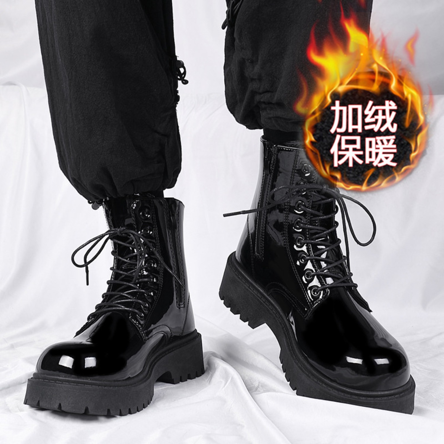 Botas masculinas de cano alto, - Street Fashion Winter 2026 avaliação e preço