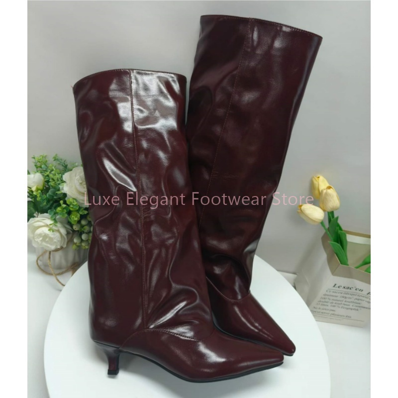 Botas de cano alto com salto b - Street Fashion Ladies avaliação e preço