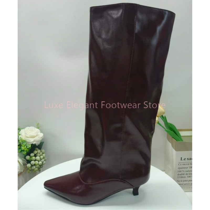 Botas de cano alto com salto b - Street Fashion Ladies avaliação e preço