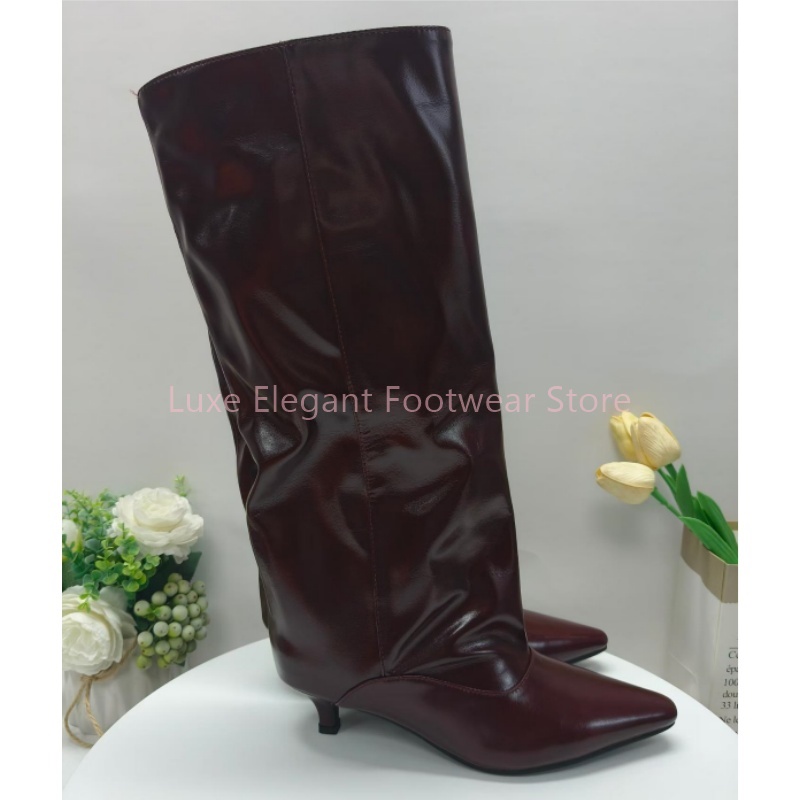 Botas de cano alto com salto b - Street Fashion Ladies avaliação e preço