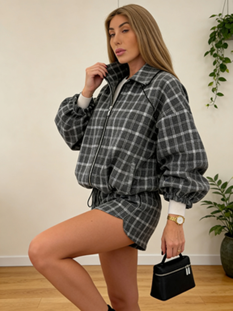 Feminino casual xadrez shorts  - Street Fashion Outfit For Men avaliação e preço