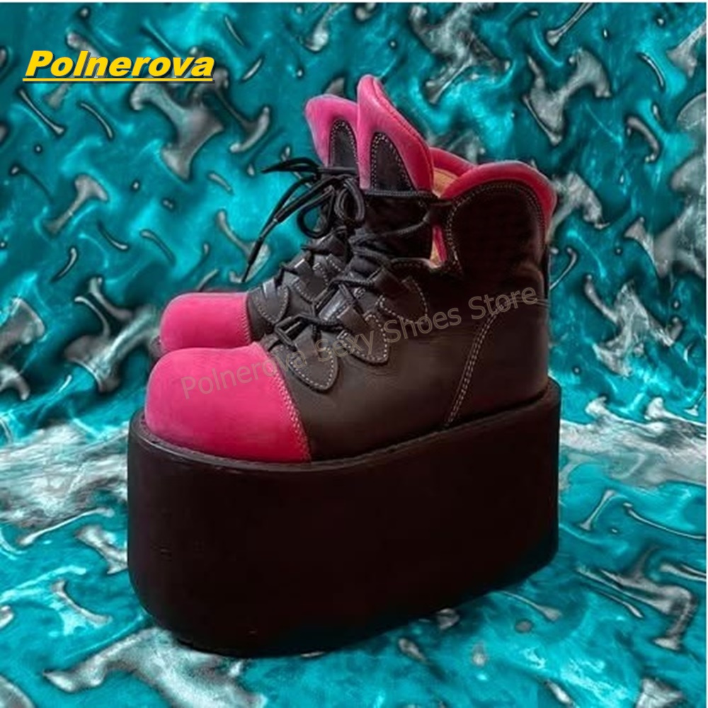 Botas de cano médio Y2K Punk c - Street Fashion Y2K avaliação e preço