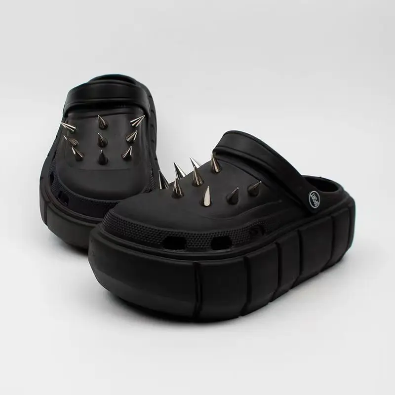 Y2k estilo rebite buraco sapat - Street Fashion Y2K avaliação e preço