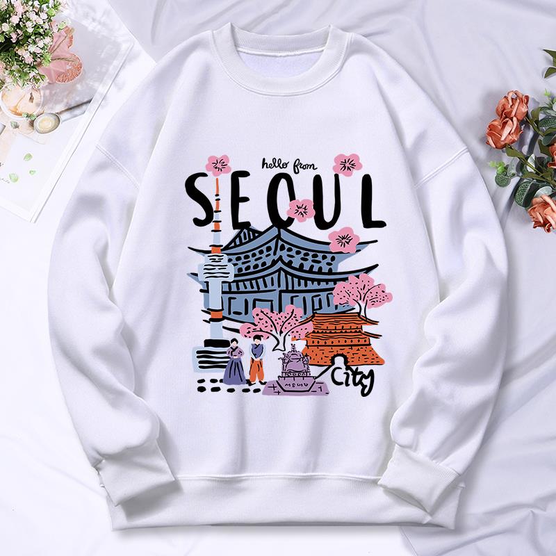 Seul lindo cenário impressão d - Street Fashion Seoul avaliação e preço