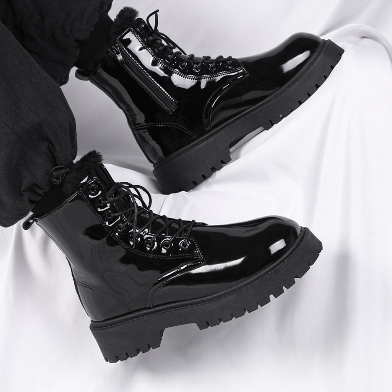 Botas masculinas de cano alto, - Street Fashion Winter 2026 avaliação e preço