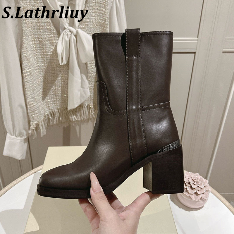 Botas curtas femininas 2026 de - Street Fashion Winter 2026 avaliação e preço