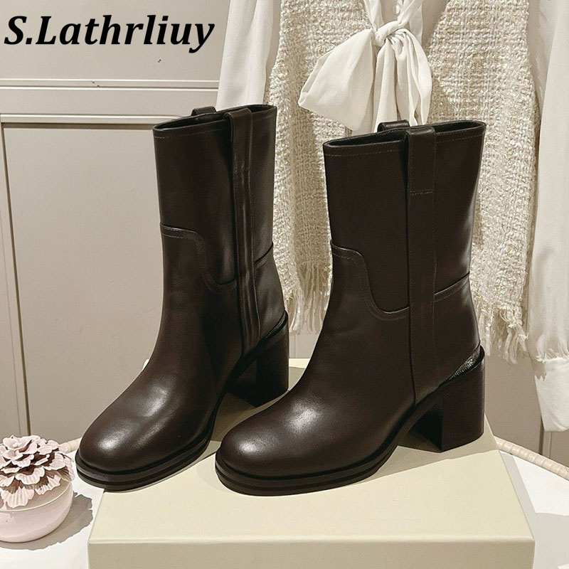 Botas curtas femininas 2026 de - Street Fashion Winter 2026 avaliação e preço