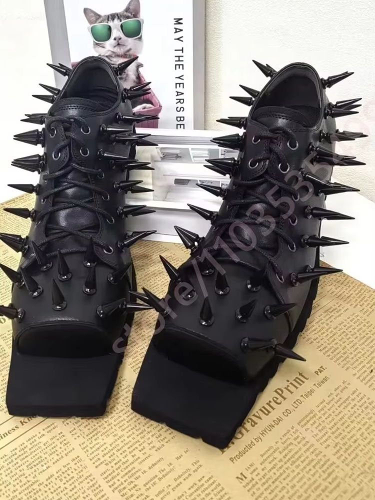 Botas Femininas Pretas de Cour - Street Fashion Y2K avaliação e preço