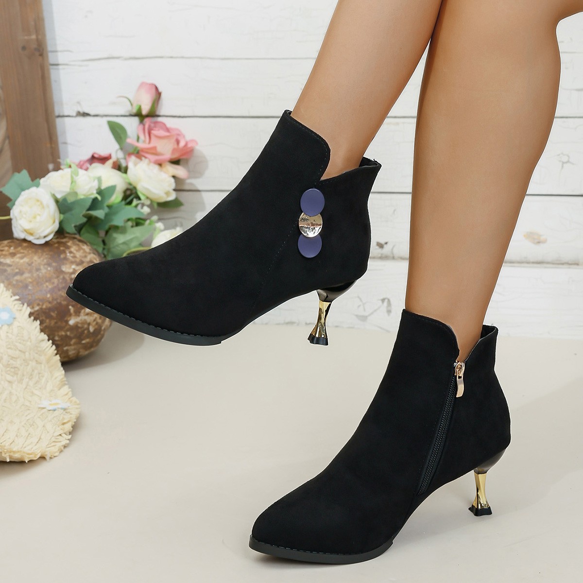 Bota Feminina de Salto Alto co - Street Fashion Winter 2026 avaliação e preço