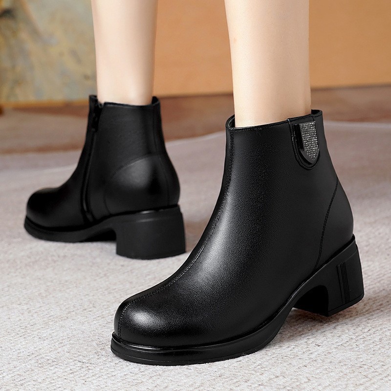Botas Femininas de Couro Genuí - Street Fashion Winter 2026 avaliação e preço