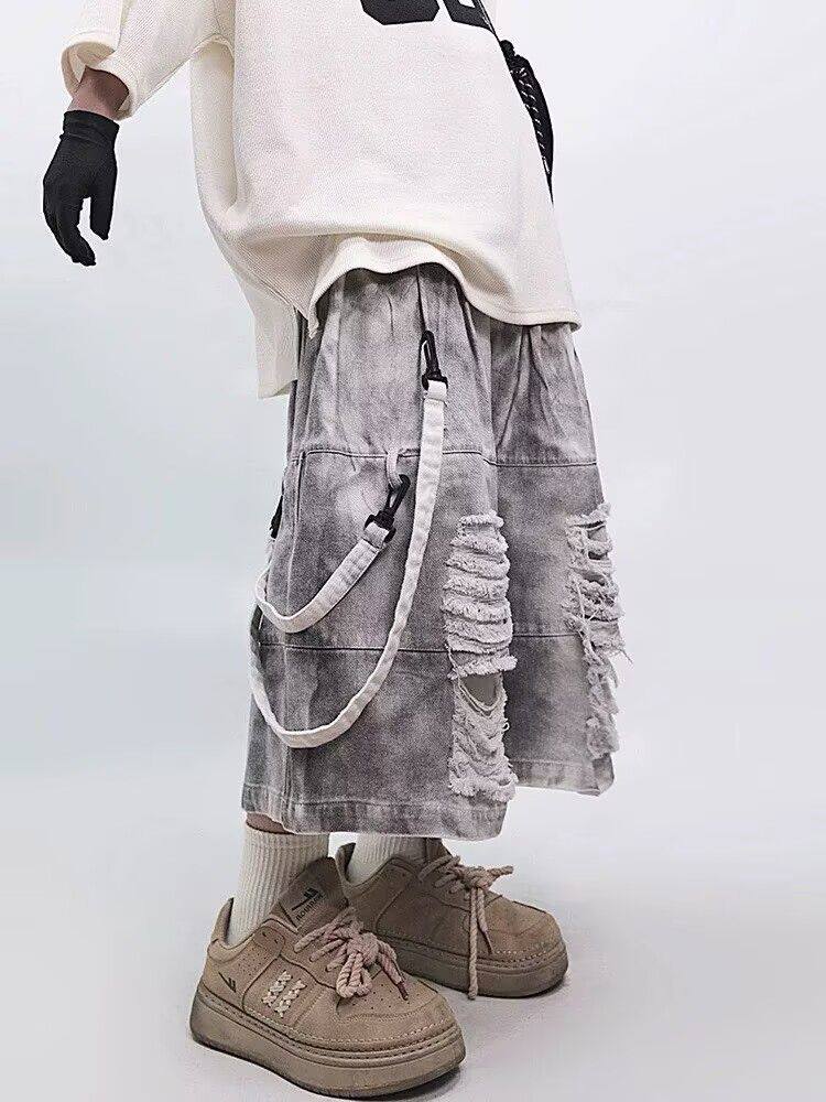 Jeans Rasgados Retro Hip-hop M - Street Fashion American avaliação e preço