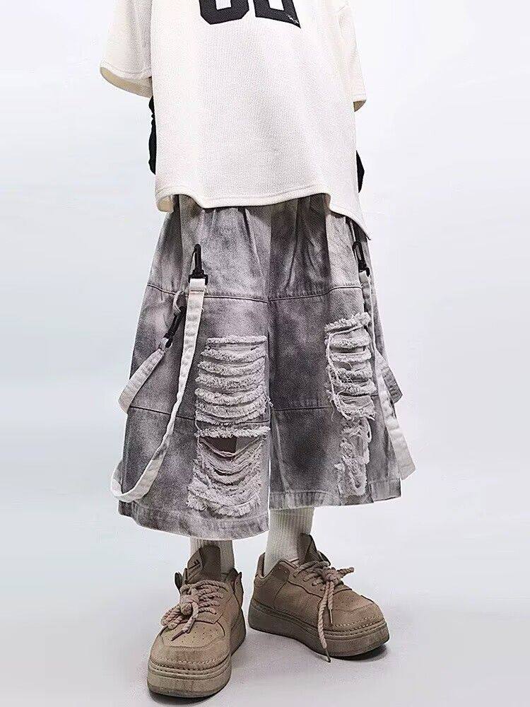 Jeans Rasgados Retro Hip-hop M - Street Fashion American avaliação e preço