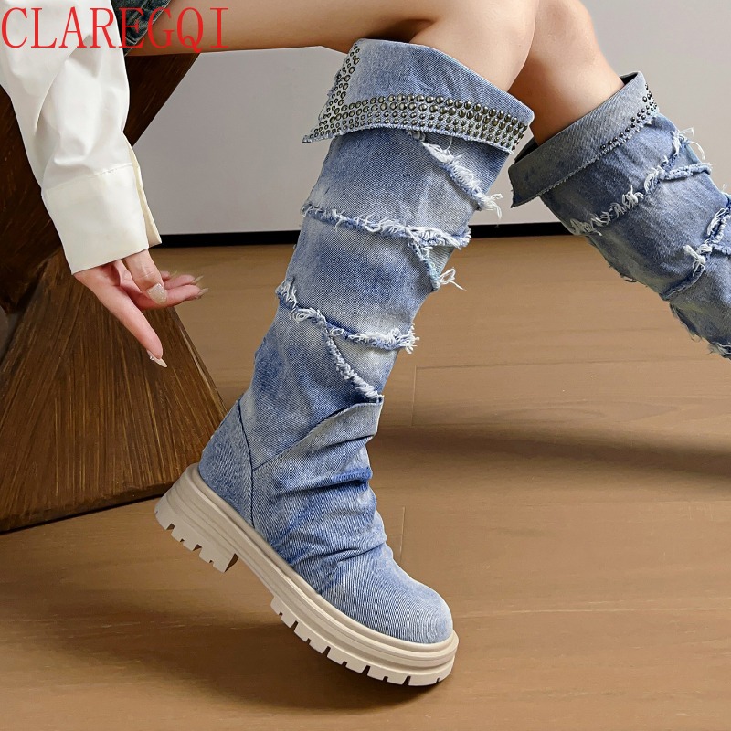 Novo Estilo de Botas Femininas - Street Fashion Girls avaliação e preço